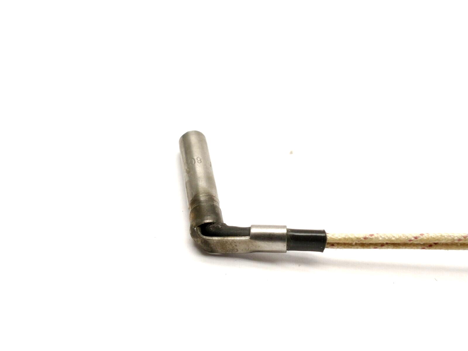 Epoch D1Z12FLS90 Cartridge Heater 1/4" x 1" Long 120V 80W 90 Deg. Clip 12" Leads - Maverick Industrial Sales