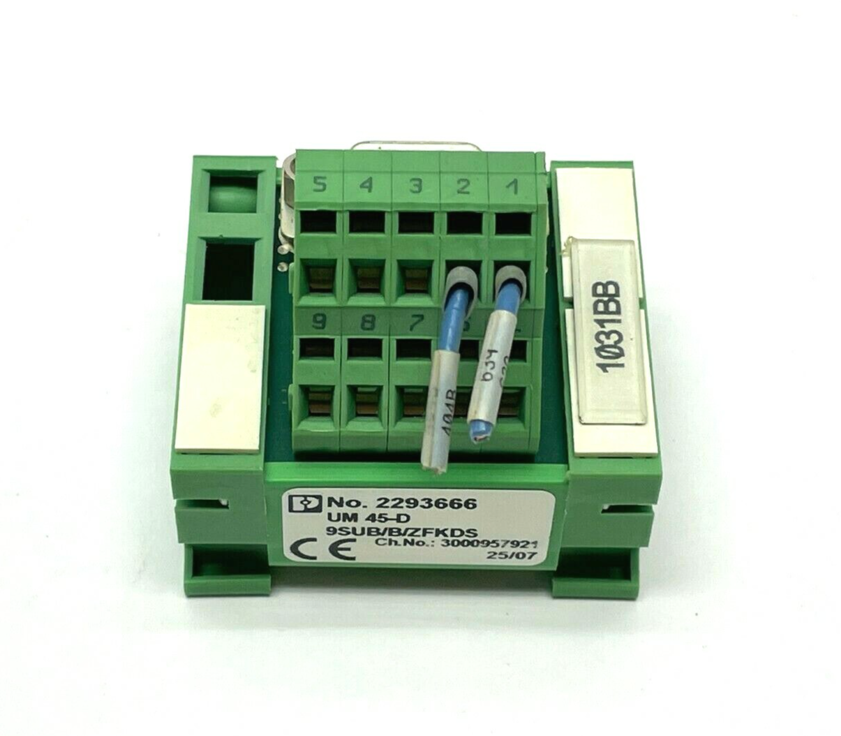 2293666 | Phoenix Contact UM 45-D 9SUB/B/ZFKDS VARIOFACE Termination Board - Used - Maverick Industrial Sales