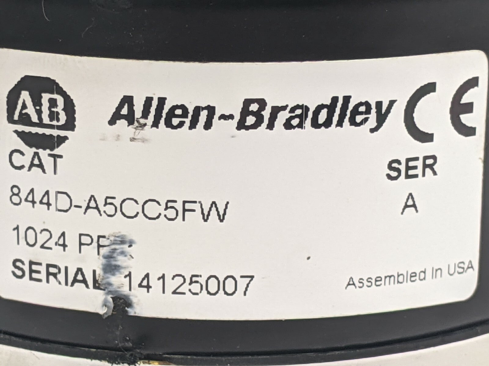 844D-A5CC5FW | Allen Bradley Ser A High Frequency Optical Encoder 1024 PPR - Used - Maverick Industrial Sales