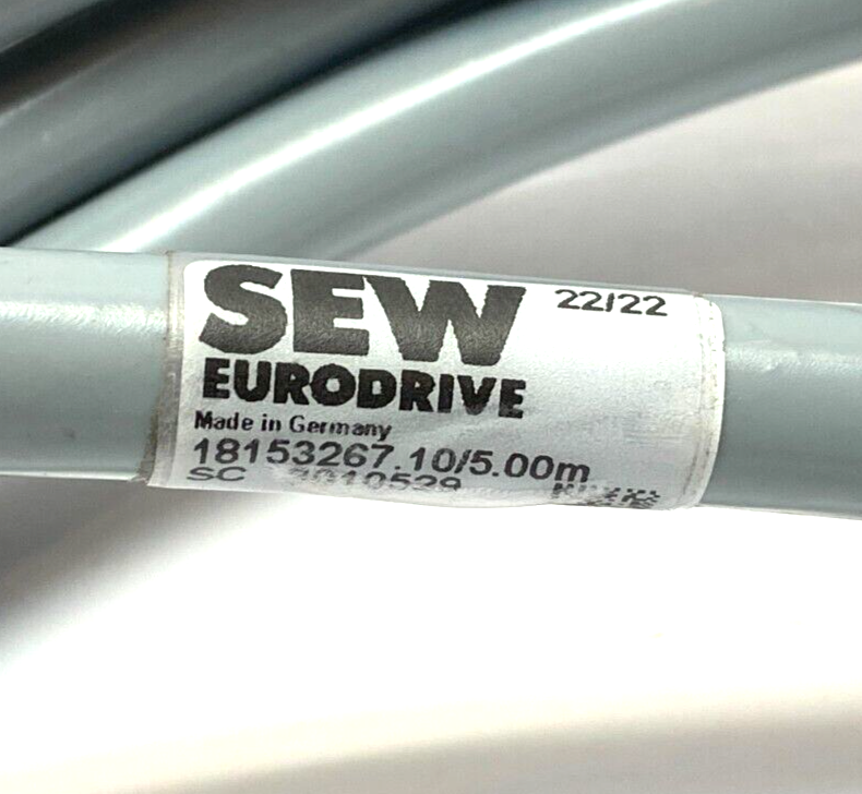 SEW Eurodrive 18153267 Helukabel Motor Cable M23 Connectors 18153267.10/5.00m - Maverick Industrial Sales