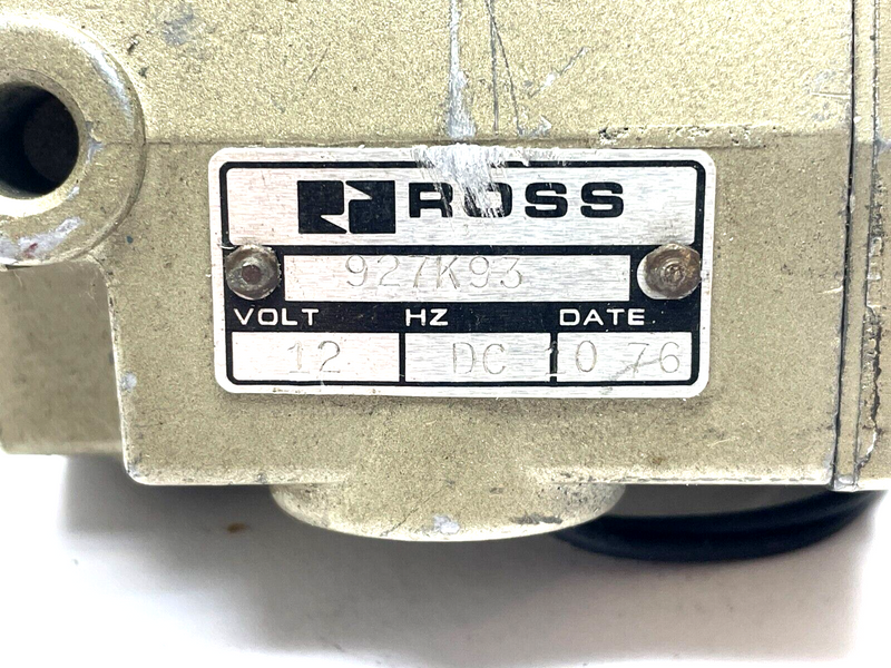 Ross 927K93 Solenoid Valve 12VDC - Maverick Industrial Sales