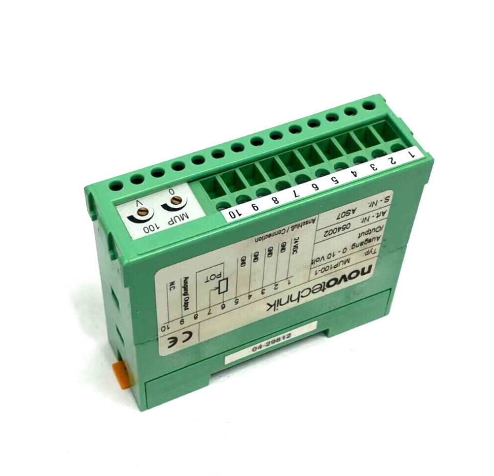 MUP 100-1, 054002 | Novotechnik MUP 100-1 Signal Conditioner Interface for Position Meaurement - Used - Maverick Industrial Sales