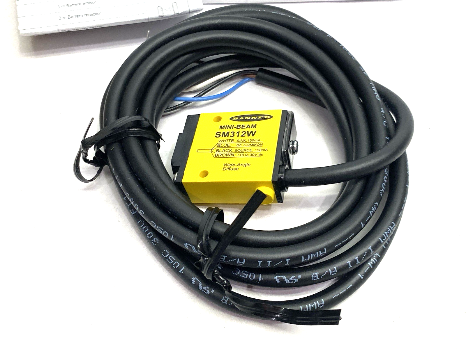 Banner SM312W MINI-BEAM Divergent Diffuse Sensor Range: 130mm 26264 - Maverick Industrial Sales