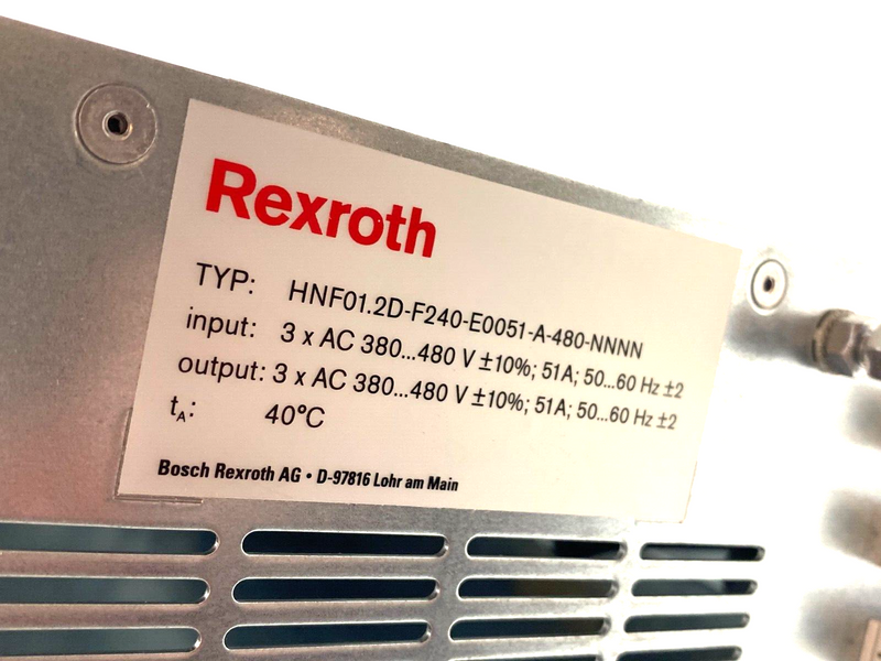 Bosch Rexroth R911337618 IndraDrive Line Filter HNF01.2D-F240-E0051-A-480-NNNN - Maverick Industrial Sales