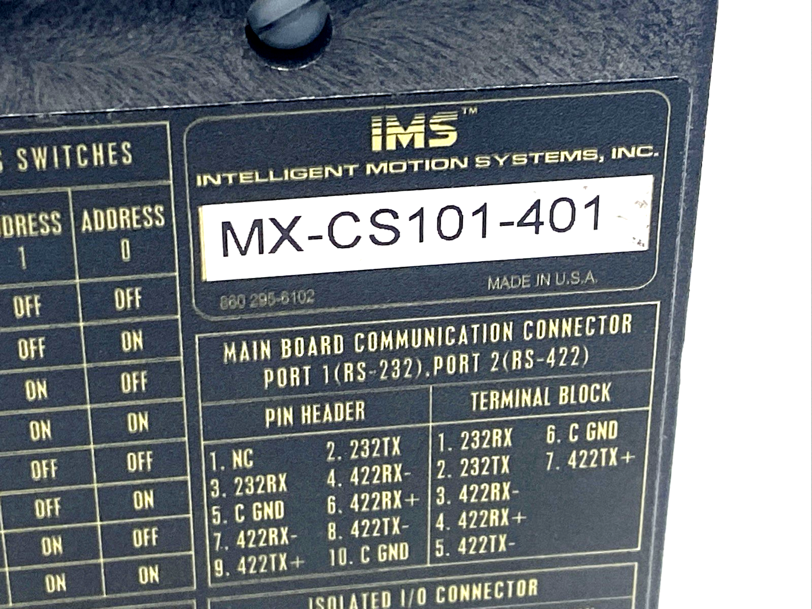MX-CS101-401 | Intelligent Motion Systems Micro LYNX Stepper Driver/Controller - Used - Maverick Industrial Sales