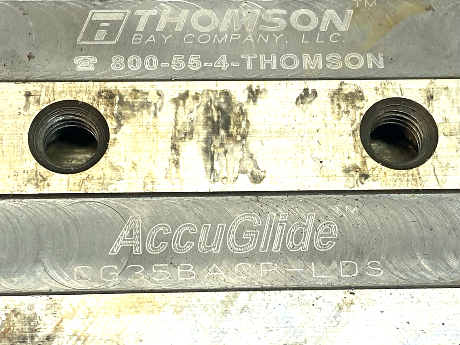 | Thomson AccuGlide CG35BACP-LDS 35mm Linear Guide Blocks w/ RG35PL0980 980mm Rail - Used - Maverick Industrial Sales