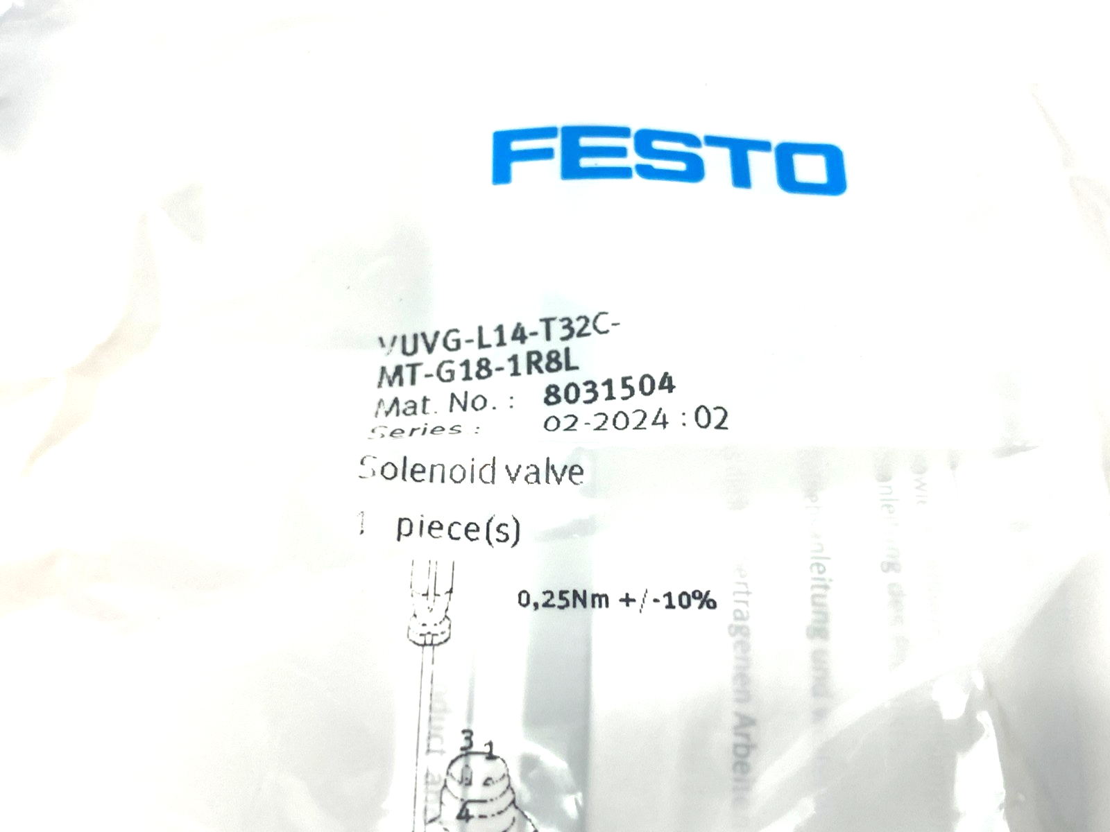 Festo VUVG-L14-T32C-MT-G18-1R8L Solenoid Valve 2x3/2-Way, Monostable 8031504 - Maverick Industrial Sales