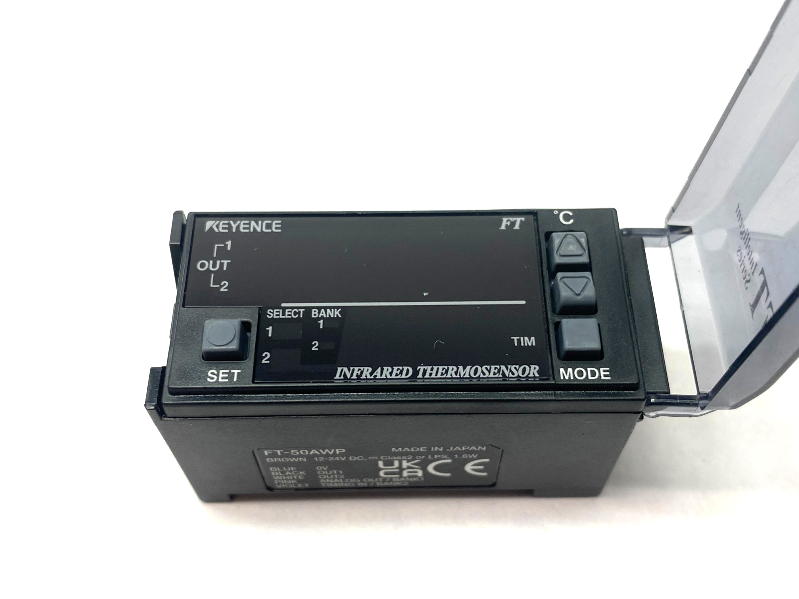 FT-50AWP | Keyence Digital Infrared Temperature Sensor Amplifier, DIN Mount, PNP - Used - Maverick Industrial Sales