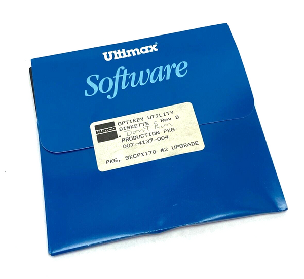 Hurco Ultimax 007-4137-004 Rev. D Opitkey Utility Diskette Production Pkg