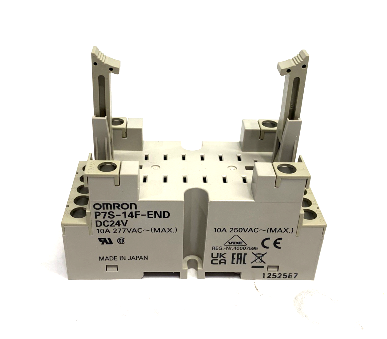 P7S-14F-END | Omron DIN Rail Relay Socket/Base, 14-Position - New – Open box - Maverick Industrial Sales