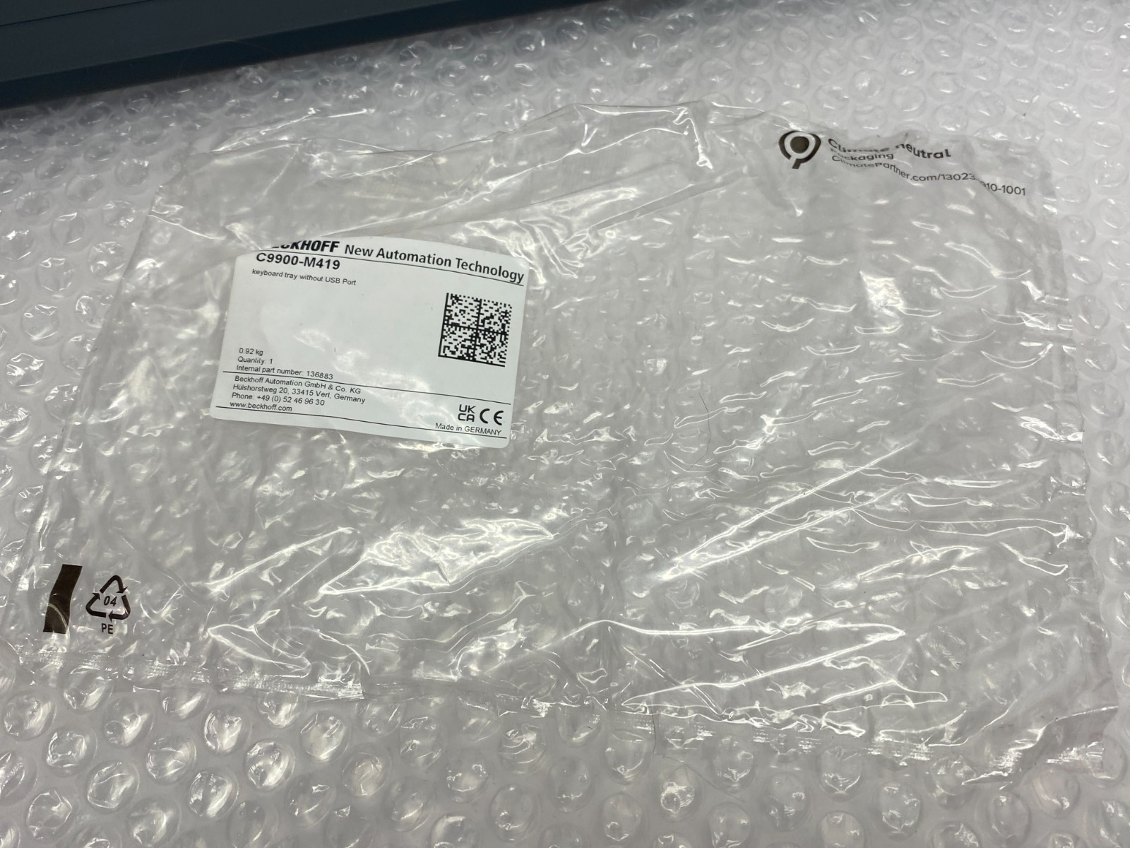 Beckhoff C9900-M419 Toolboard for Keyboard or Tools w/o Integrated USB Socket - Maverick Industrial Sales