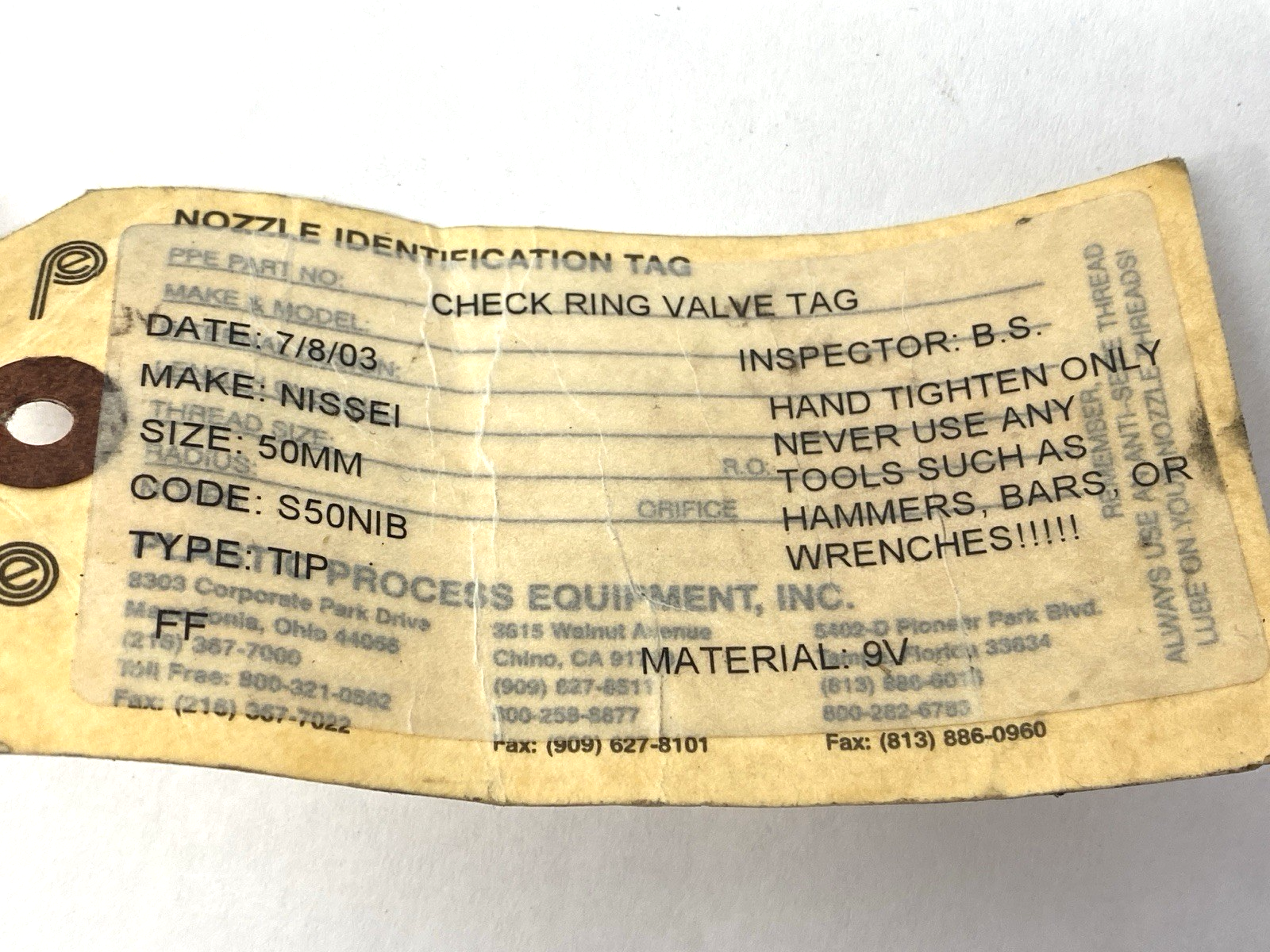 S50NIB | Nissei Injection Mold Screw Tip 50mm MISSING ASSEMBLY PARTS SHELFWARE - New – Open box - Maverick Industrial Sales