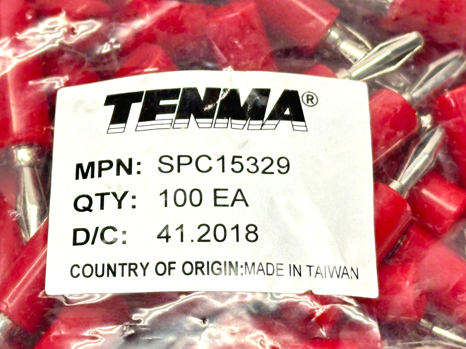Tenma SPC15329 Banana Test Connector Plug Red LOT OF 100 - Maverick Industrial Sales