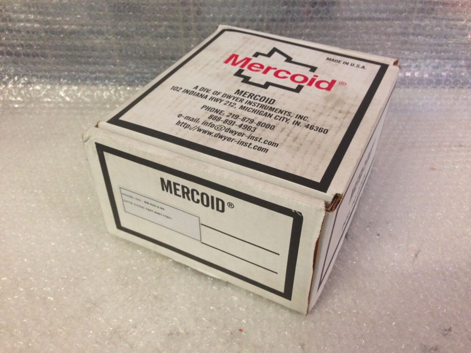Dwyer/Mercoid BB-523-3-9S Bourdon Tube Differential Pressure Switch - Maverick Industrial Sales
