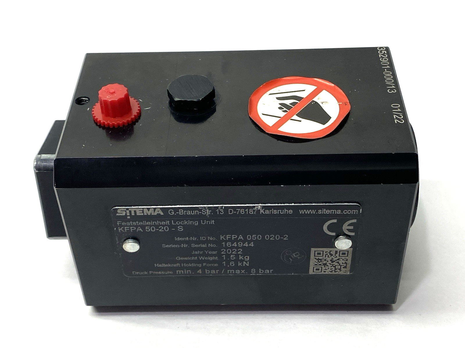 Sitema KFPA 050 020-2 Pneumatic Locking Unit - Maverick Industrial Sales