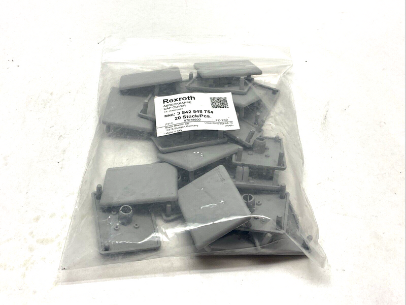 Bosch Rexroth 3842548754 Cover Cap Grey 45X60 PKG OF 20