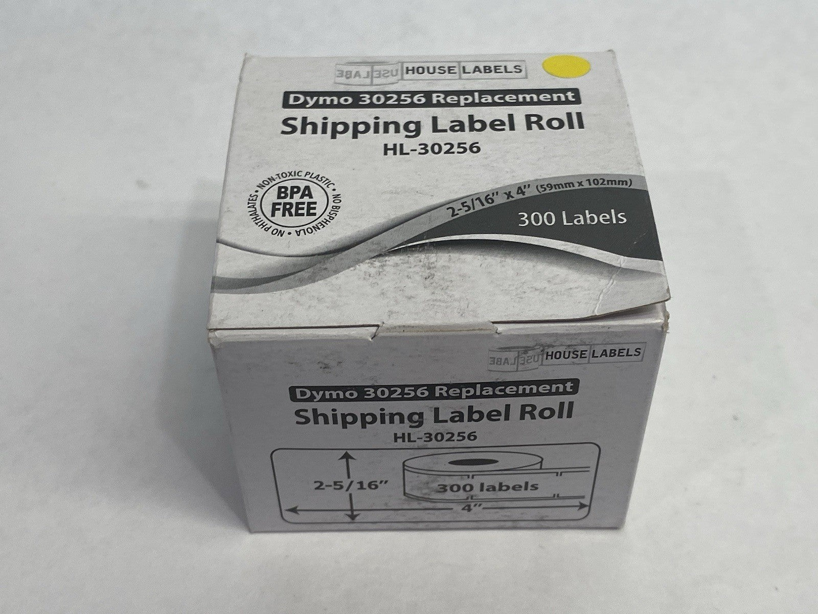 House Labels Dymo 30256 Replacement Label Roll Yellow 2-5/16" 300-LABELS - Maverick Industrial Sales