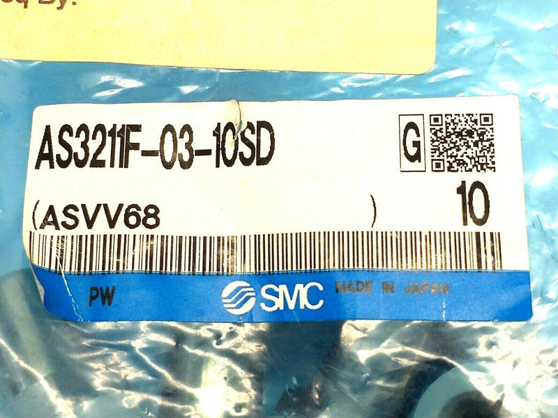 SMC AS3211F-03-10SD Tamper Proof Flow Control Elbow Fitting 3/8" Port LOT OF 4 - Maverick Industrial Sales