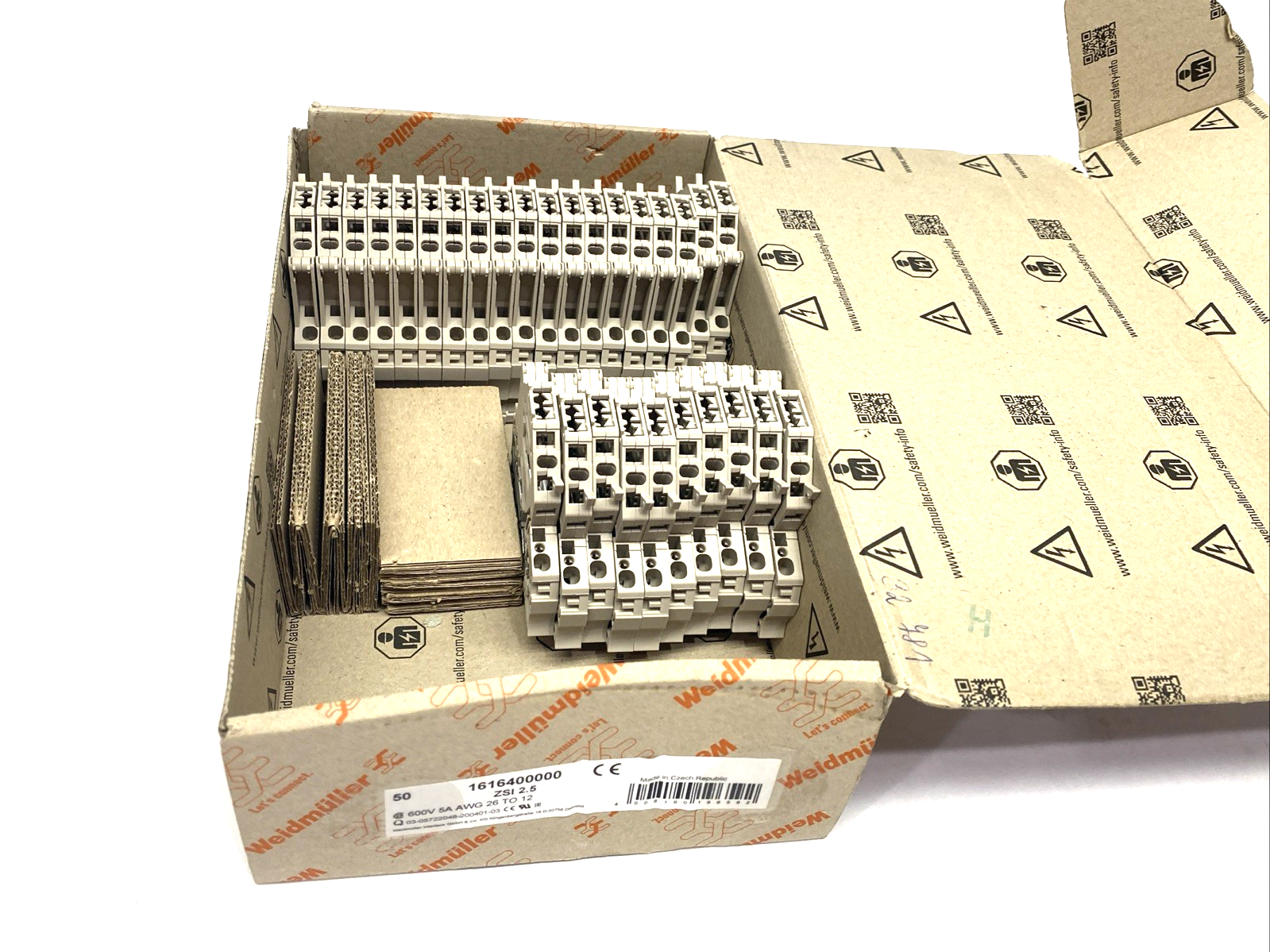 Weidmuller ZSI 2.5 Fuse Terminal Block 2.5mm² Dark Beige 1616400000 LOT OF 29 - Maverick Industrial Sales