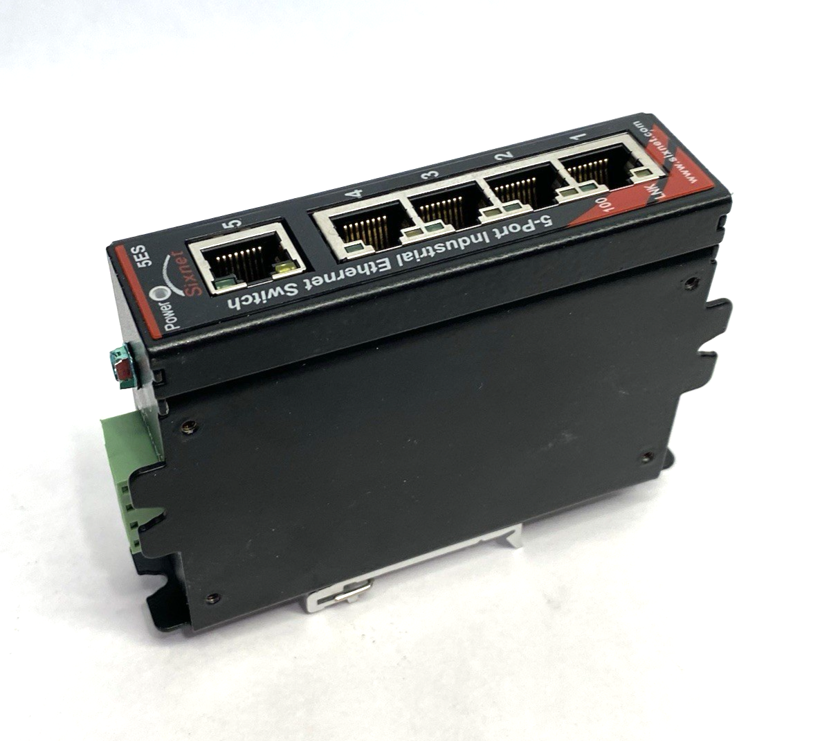 SLX-5ES-1 | HMS Networks Sixnet® Unmanaged 5-port Industrial Ethernet Switch - Used - Maverick Industrial Sales