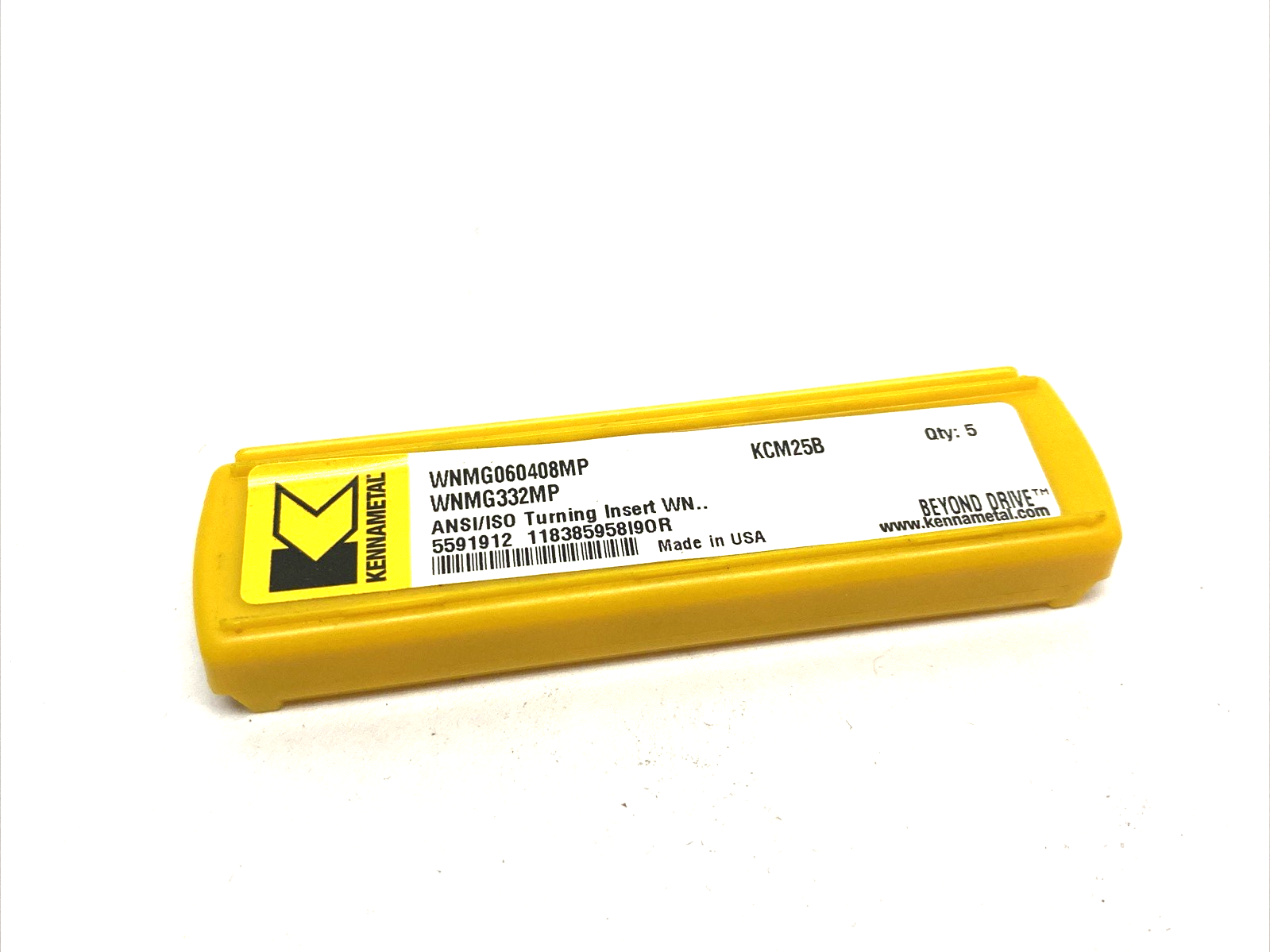 5591912 | Kennametal Kenloc™ Insert W Style, Negative, WNMG060408MP PKG OF 5 - New – Open box - Maverick Industrial Sales