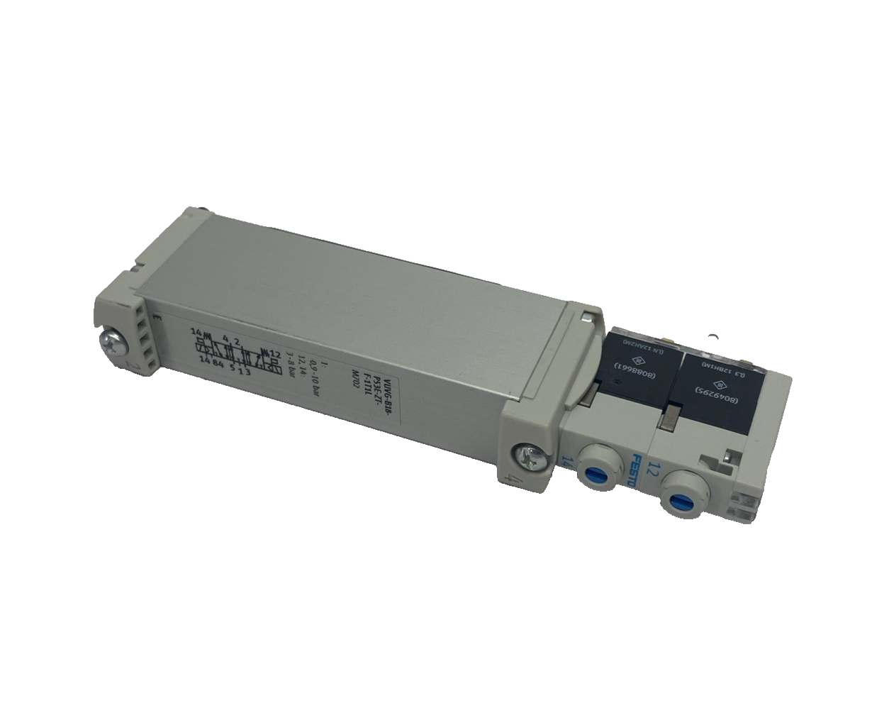 Festo VUVG-B18-P53E-ZT-F-1T1L Solenoid Valve 5/3 Exhausted 8004895 - Maverick Industrial Sales