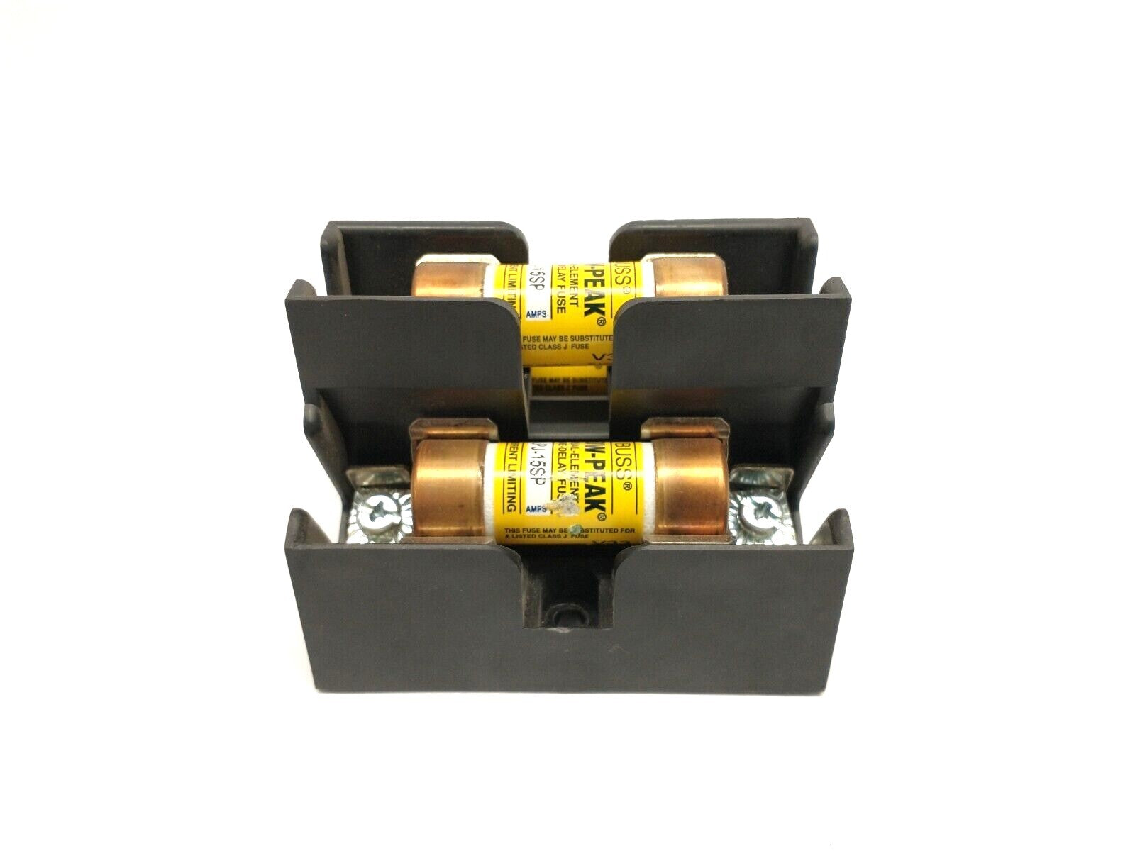 Buss JP60030-3PR Pyramid Fuse Block w/ Bussmann LPJ-15SP Time Delay Fuses - Maverick Industrial Sales