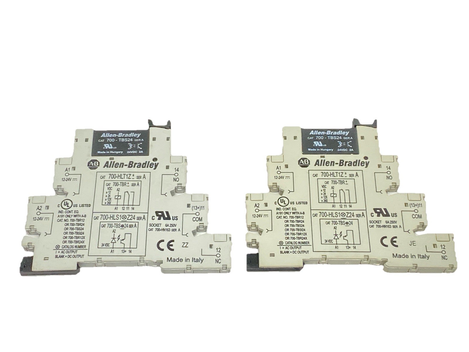700-HLS1Z24 | Allen Bradley Ser A Terminal Block Relay 2A 24VDC LOT OF 2 - Used - Maverick Industrial Sales