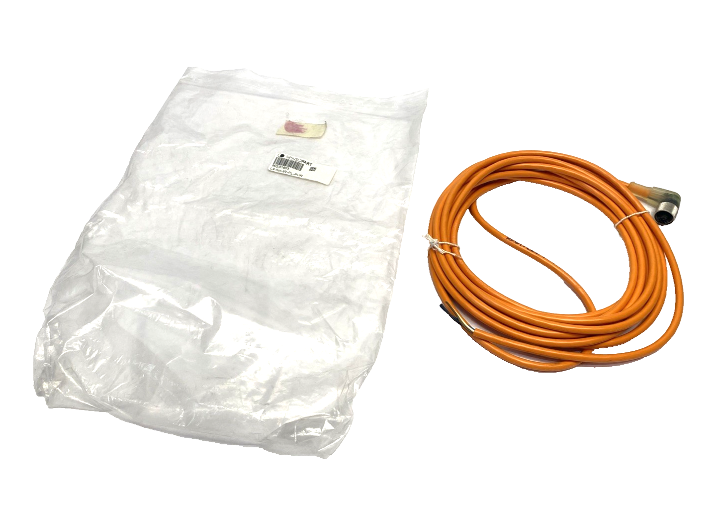 902-51603 | SensoPart Cordset M12 Angle 4-Pin Female 5m L4-5M-W-PL-PUR - New – Open box - Maverick Industrial Sales