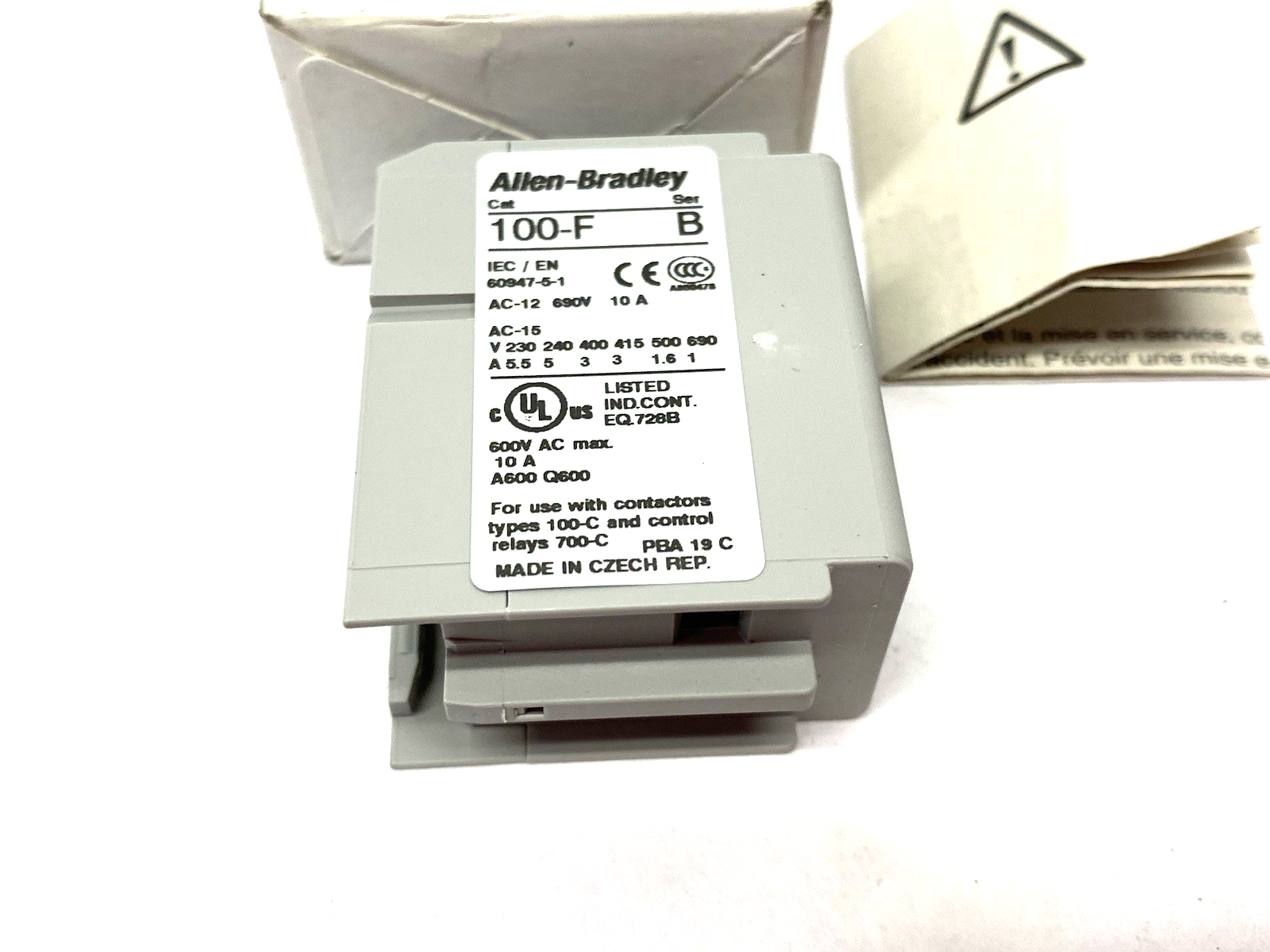 100-FA02 | Allen Bradley Ser. B Front Mount Auxiliary Contact - New – Open box - Maverick Industrial Sales