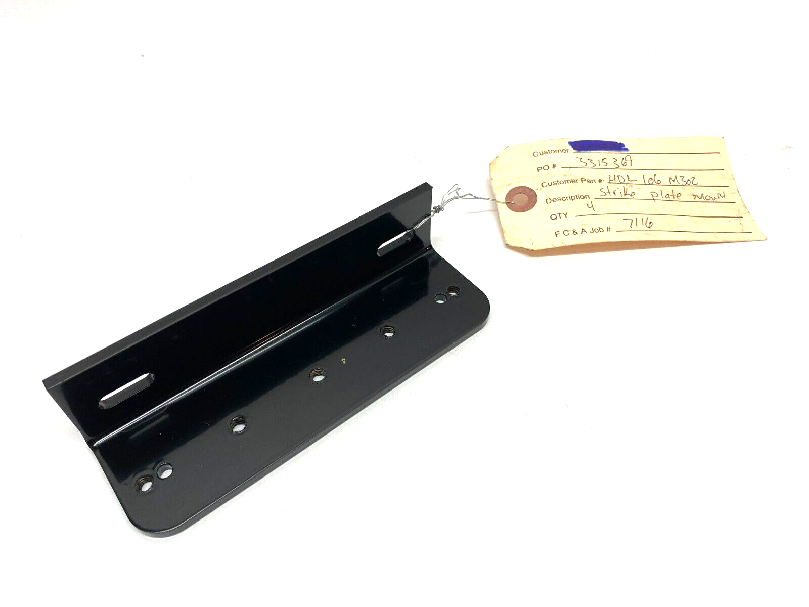FC&A HDL106 M302 Machine Build Strike Plate Mount For Bender 21~24 LOT OF 4 - Maverick Industrial Sales