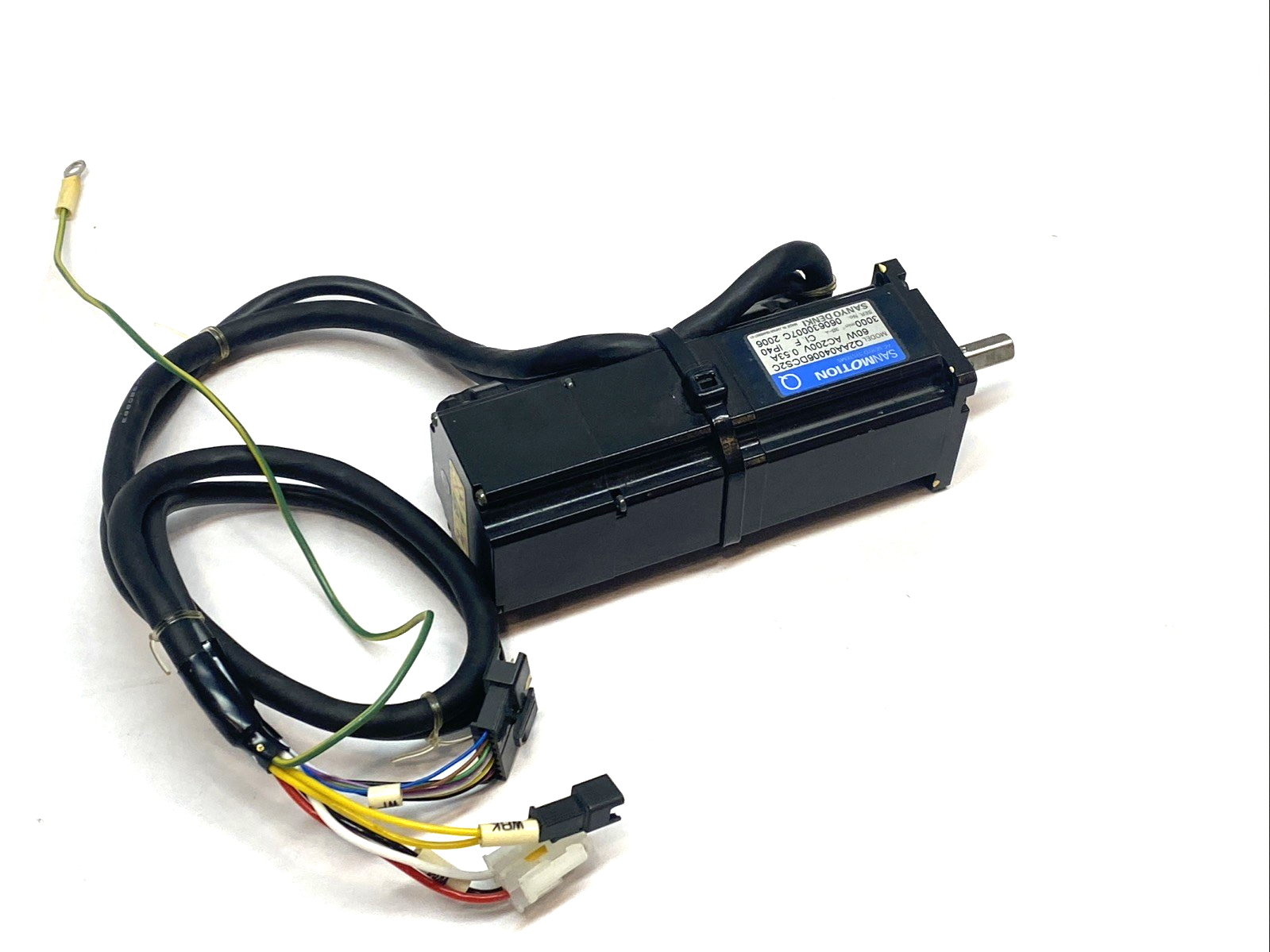 Q2AA04006DCS2C | Sanyo Denki SANMOTION Q Axis AC Servo Motor - For parts or not working - Maverick Industrial Sales
