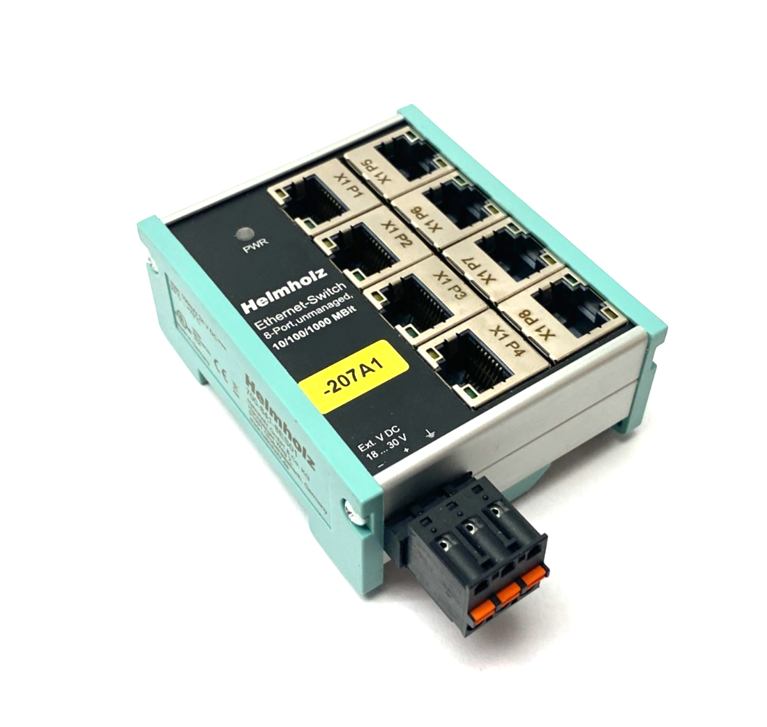 Helmholz 700-841-8ES01 FLEXtra Unmanaged Ethernet Switch 8-Port 10/100/1000Mbps - Maverick Industrial Sales