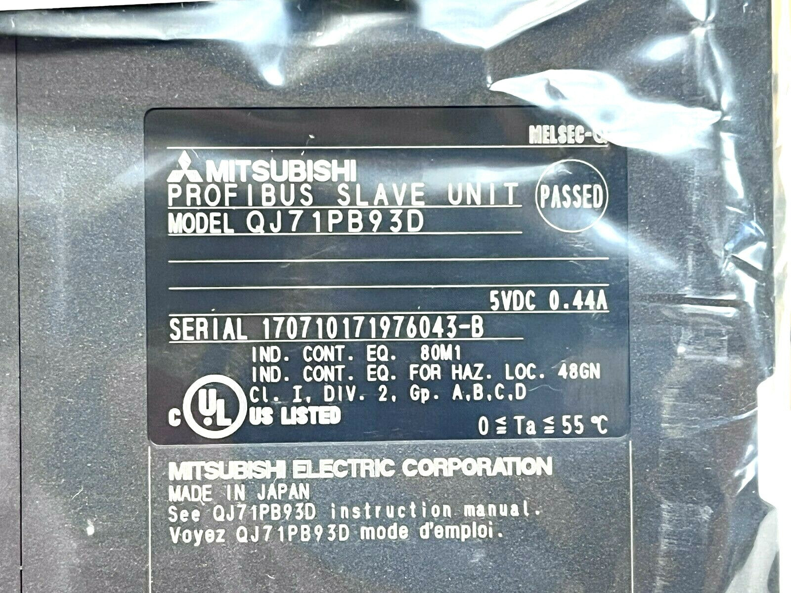 Mitsubishi QJ71PB93D PROFIBUS Slave Unit MELSEC-Q Series - Maverick Industrial Sales