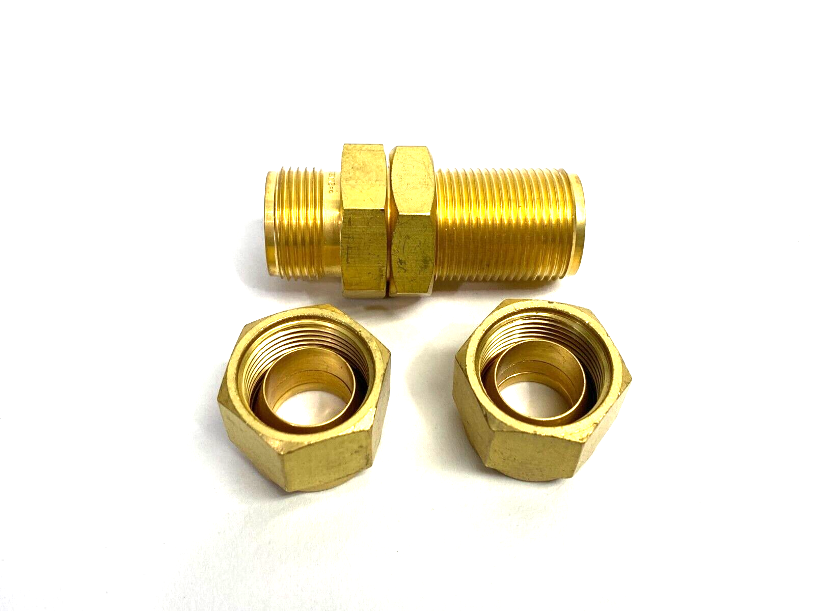 Swagelok B-810-61 Brass Bulkhead Compression Tube Fitting 1/2" OD Tube - Maverick Industrial Sales