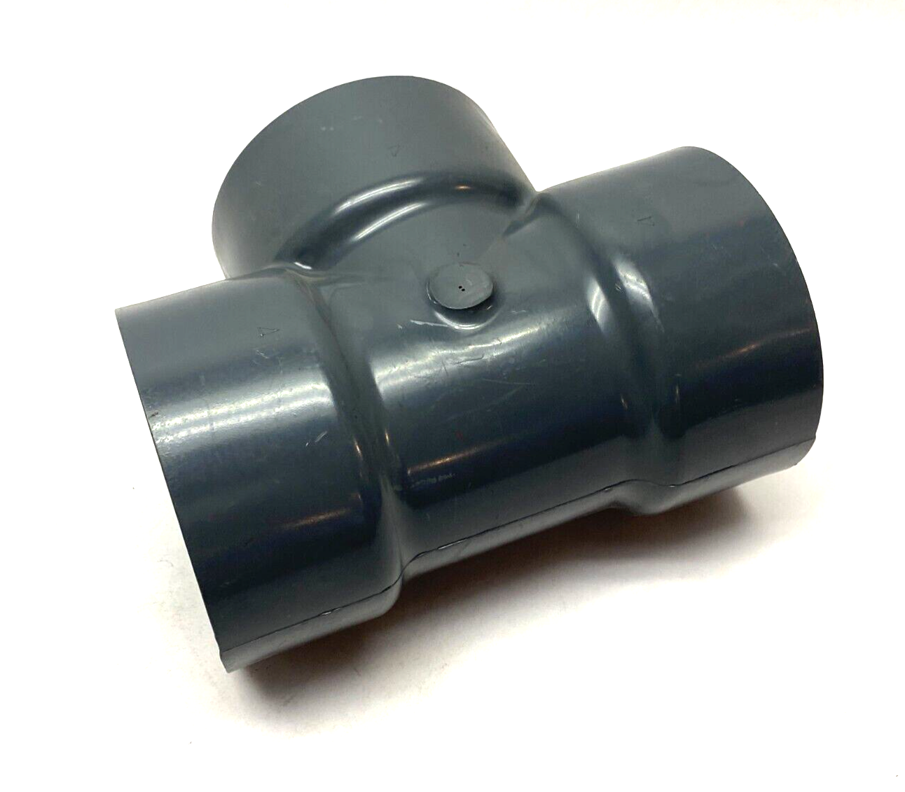 Lasco 801-040 Three-Way Tee Slip Socket Fitting 4" SCH80 PVC Gray - Maverick Industrial Sales