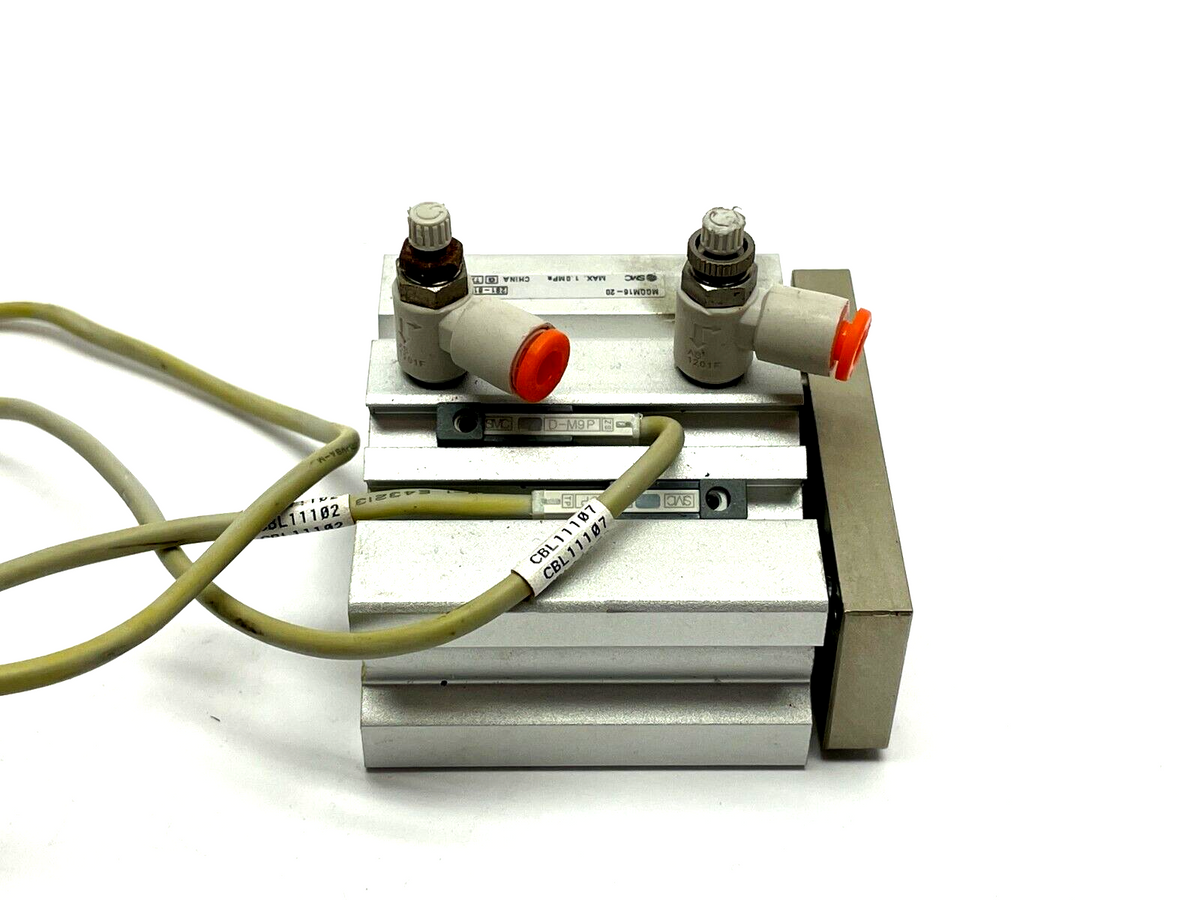 MGQM16-20-M9PSAPC3 | SMC Guided Cylinder w/ D-M9P Auto Switches - Used - Maverick Industrial Sales