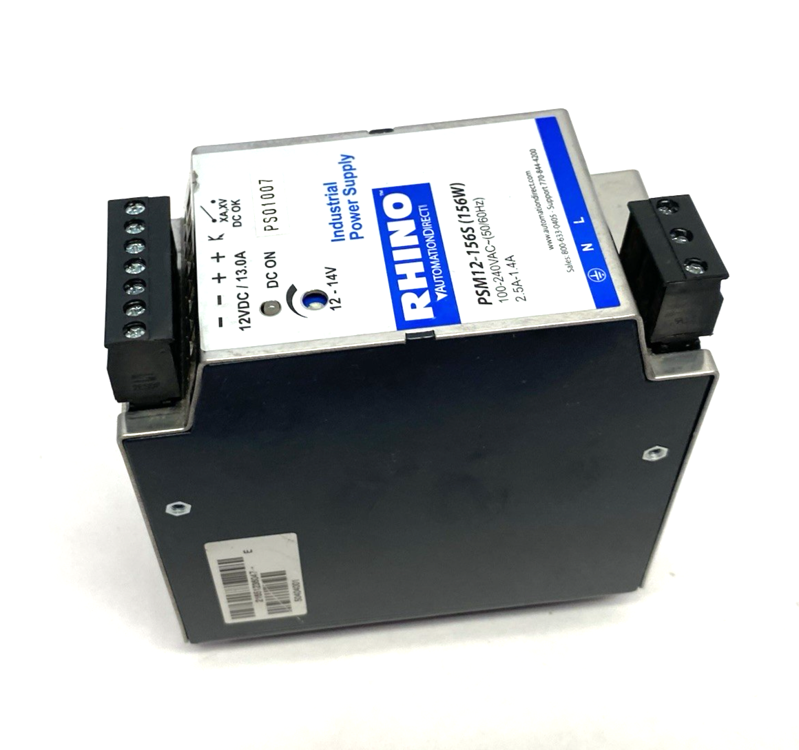Automation Direct PSM12-156S RHINO SELECT Power Supply BROKEN DIN LATCH - Maverick Industrial Sales