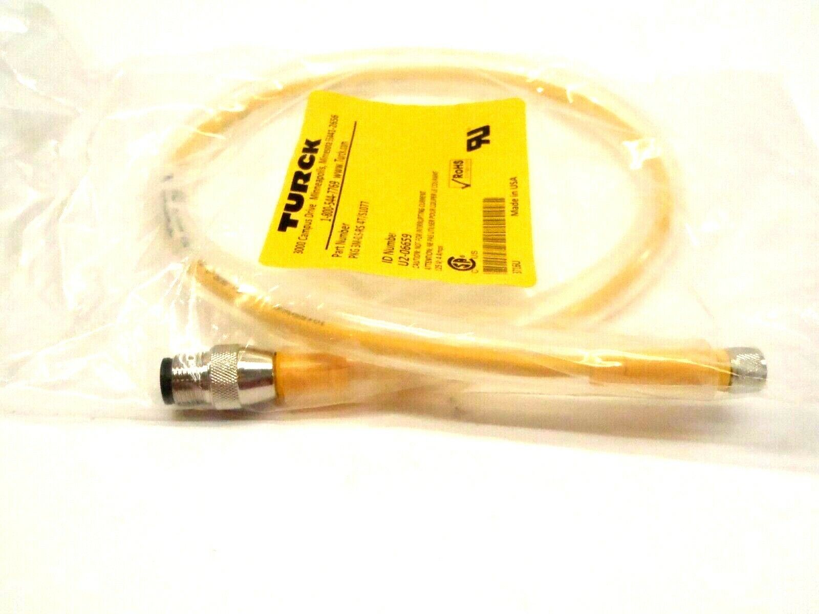 Turck PKG 3M-0.5-RS 4T/S1077 U2-06659 Half Meter Male M12 to Female M8 Cordset - Maverick Industrial Sales
