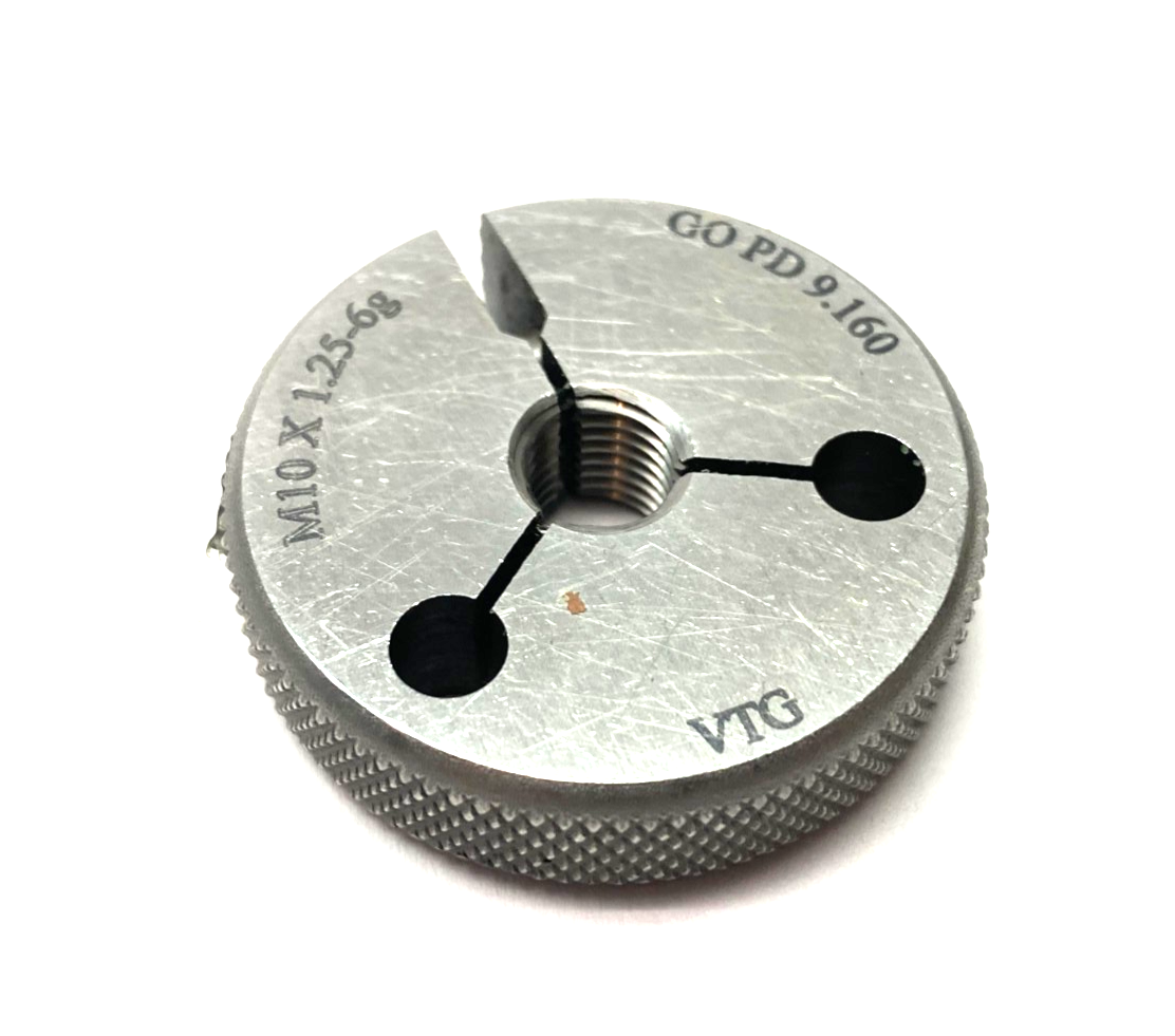 Vermont Gage 362124510 Thr. Ring Gauge M10x1.25-6G GO PD 9.160 - New – Open box - Maverick Industrial Sales