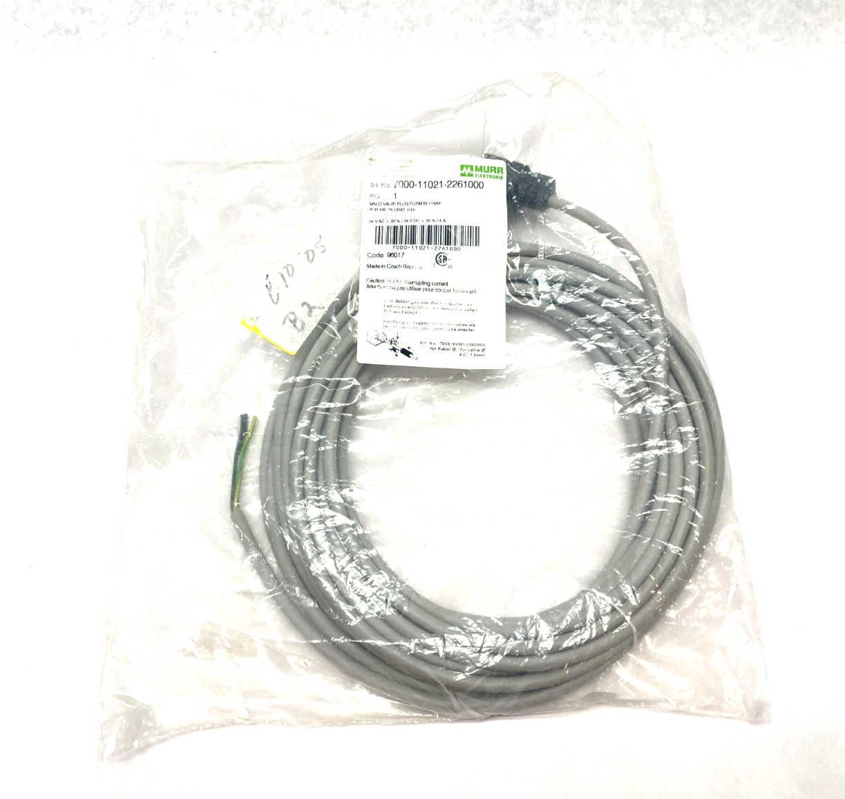 Murrelektronik 7000-11021-2261000 MSUD Valve Plug Cordset Single Ended 11mm - Maverick Industrial Sales
