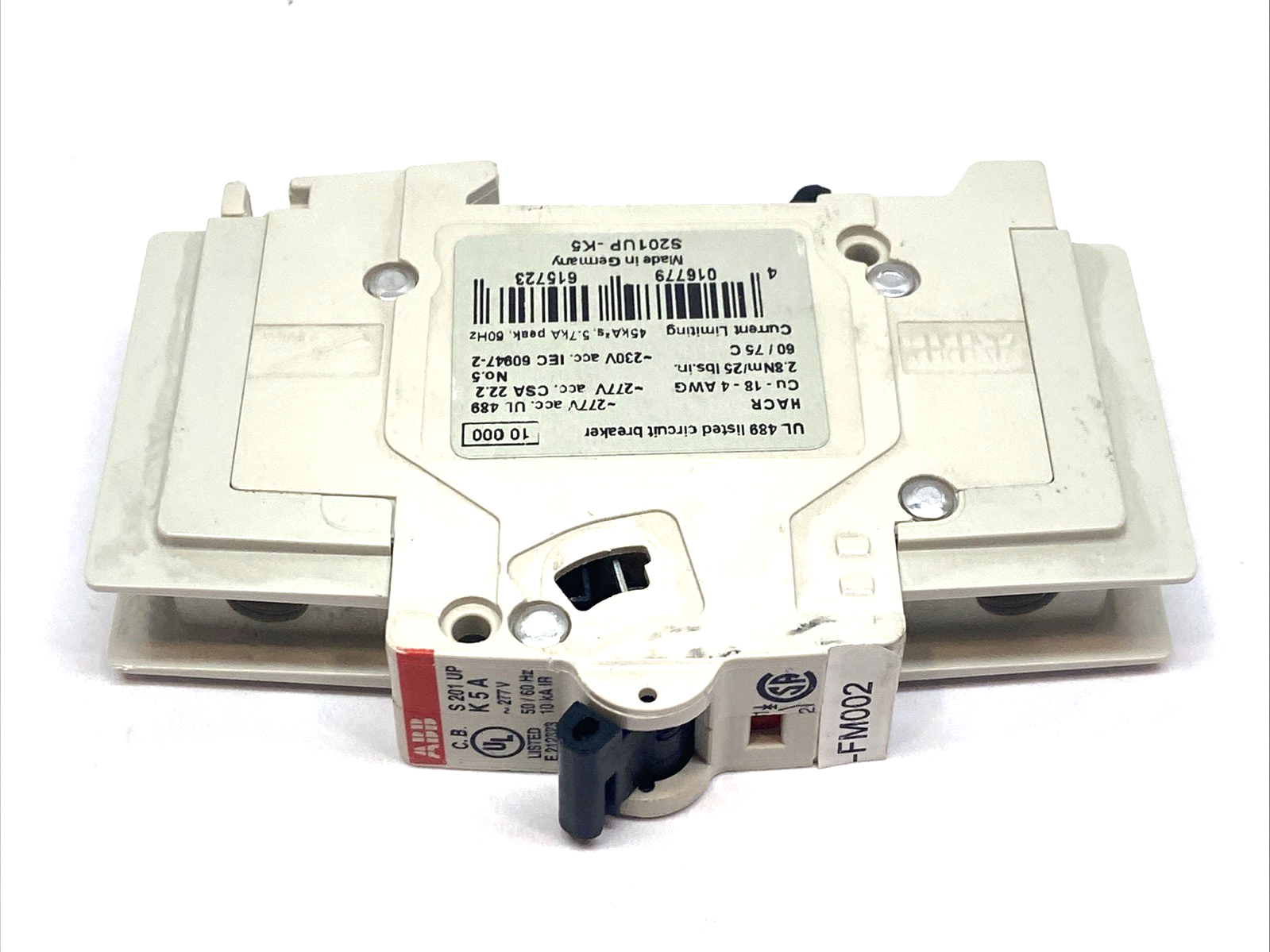 ABB S201UP-K5A Miniature Circuit Breaker 1P 5A 277V 50/60HZ - Maverick Industrial Sales