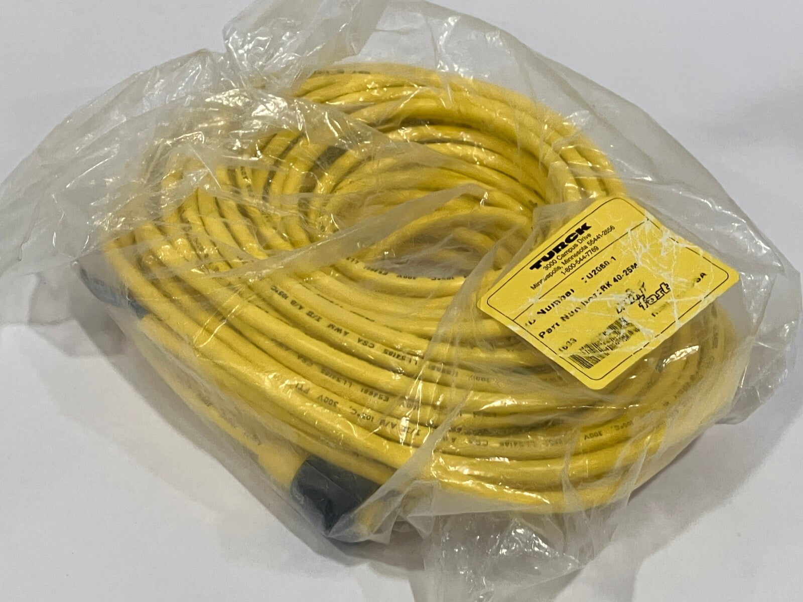 RK 40-25M | Turck Single-Ended Cordset 4-pin 7/8"-16 Minifast Female U2060-1 - New - Maverick Industrial Sales