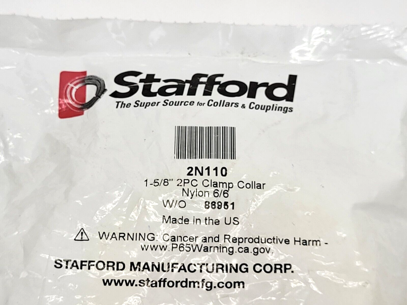 Stafford 2N110 Clamp Collar 1-5/8" - Maverick Industrial Sales