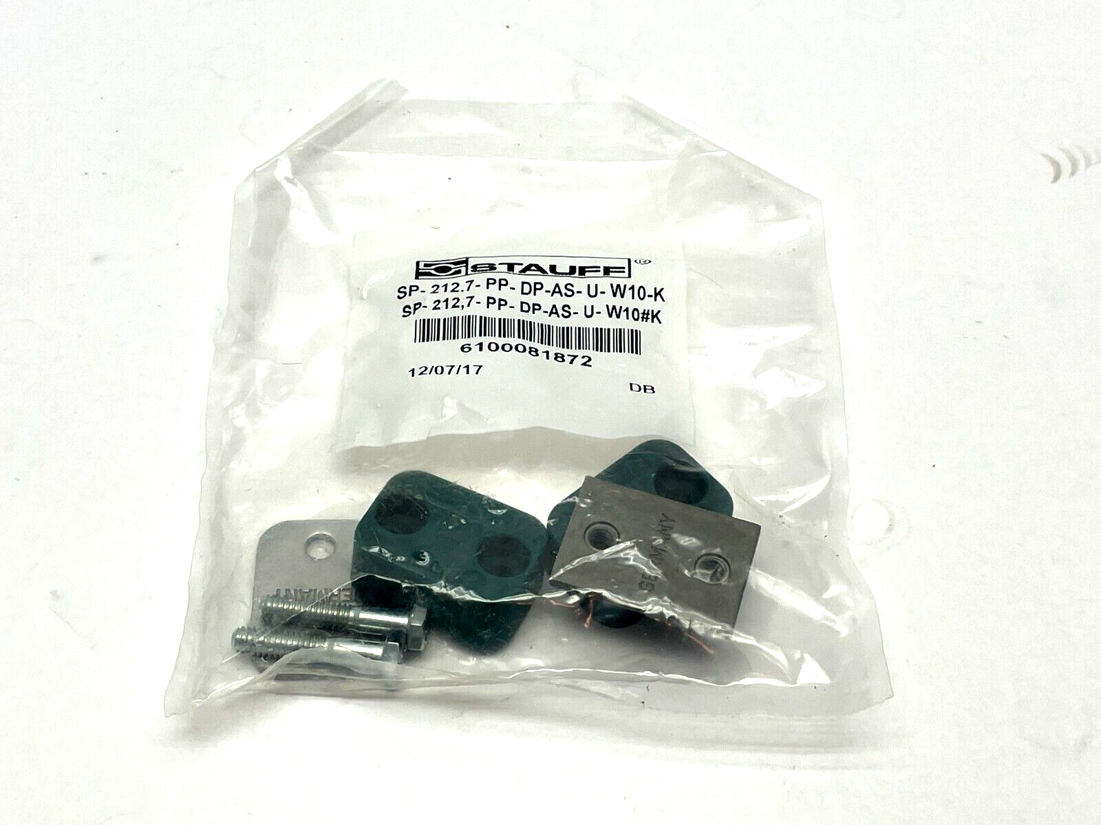 STAUFF SP-212.7-PP-DP-AS-U-W10-K Single Weld Plate Clamp 6100081872 - Maverick Industrial Sales
