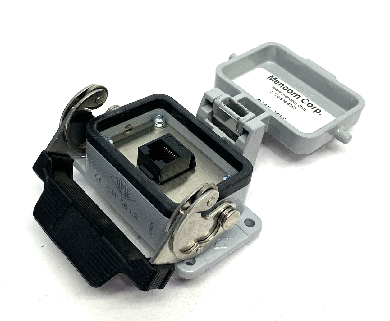 Mencom RJ45-06LS Panel Interface Connector with, RJ45, in a 06LS housing - Maverick Industrial Sales