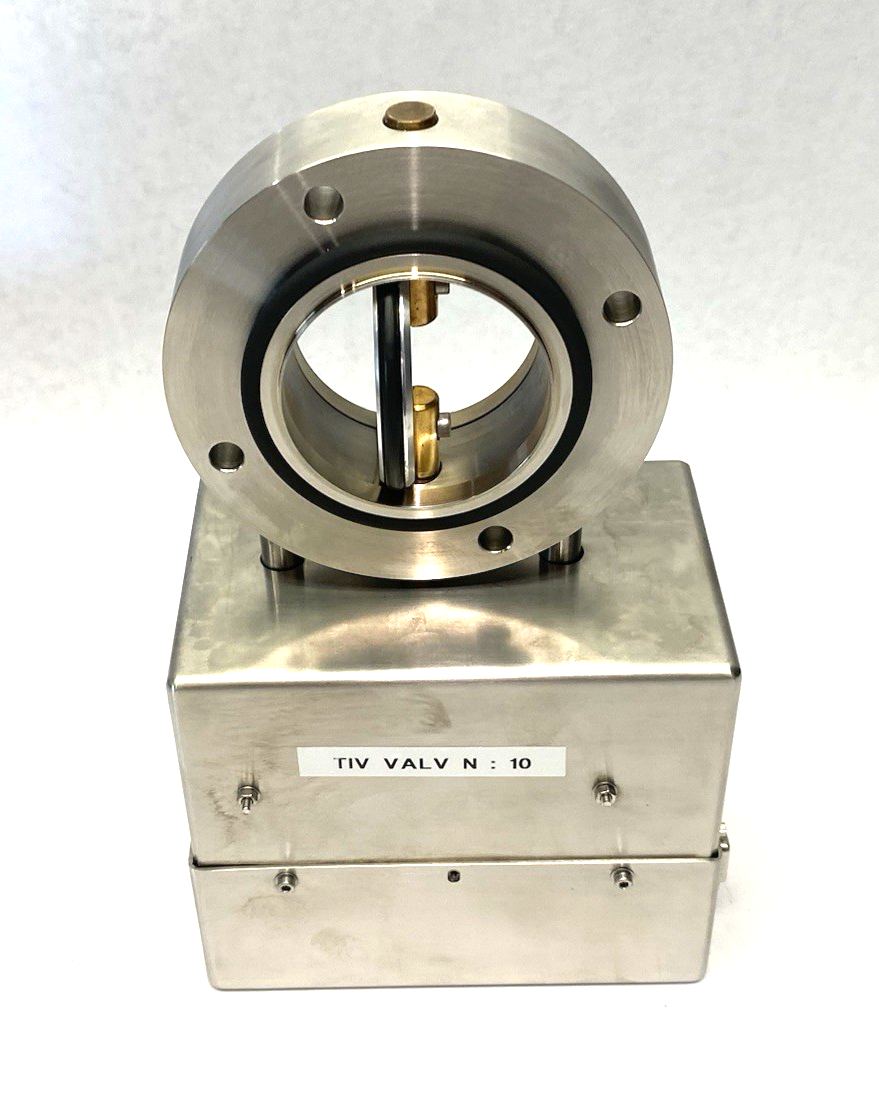 Stainless Steel TIV Butterfly Valve, 68mm ID, 130mm OD, RS232 9-pin Connection - Maverick Industrial Sales