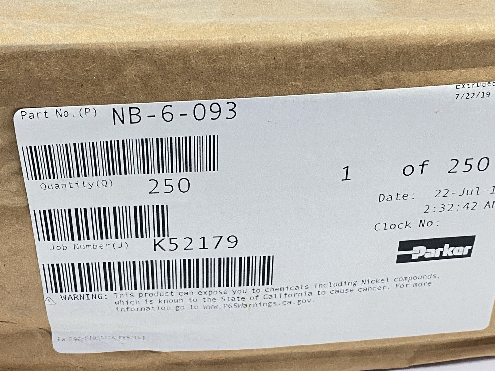 NB-6-093 | Parker Pneumatic Nylon Tubing Black 3/8" OD 250ft Length - New – Open box - Maverick Industrial Sales