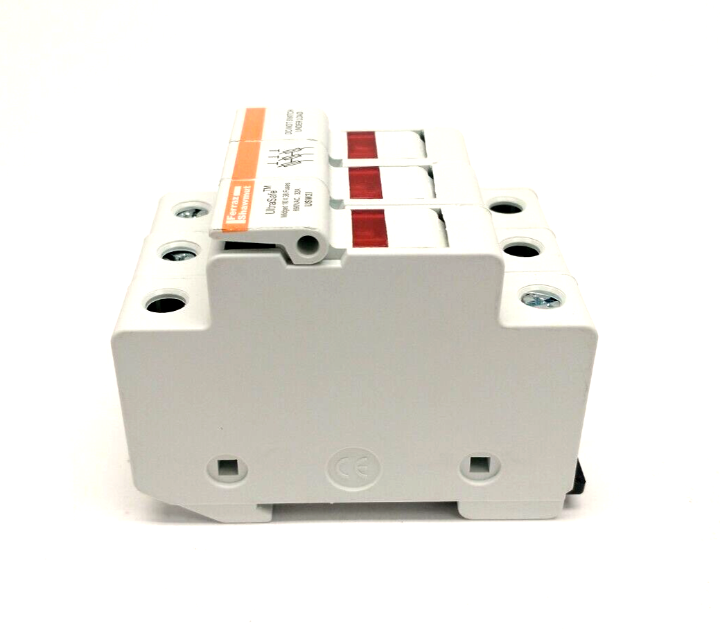 Y219073, USM3I | Mersen Ferraz Shawmut USM3I UltraSafe Midget Fuse Holder 30A 600V 3P Y219073 - New – Open box - Maverick Industrial Sales