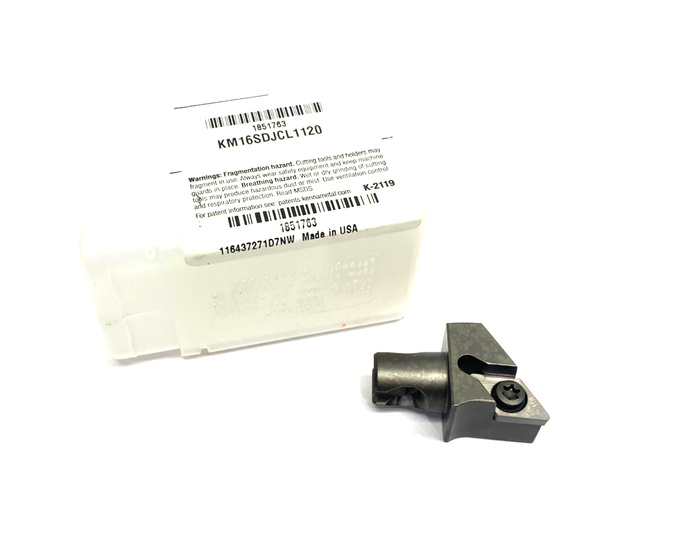 Kennametal 1851763 KM Micro™ Cutting Unit SDJC 93° S-Clamping KM16SDJCL1120 - Maverick Industrial Sales